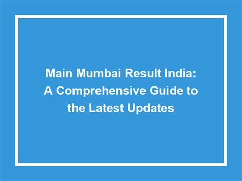 main mumbai result live|main mumbai tektor result.